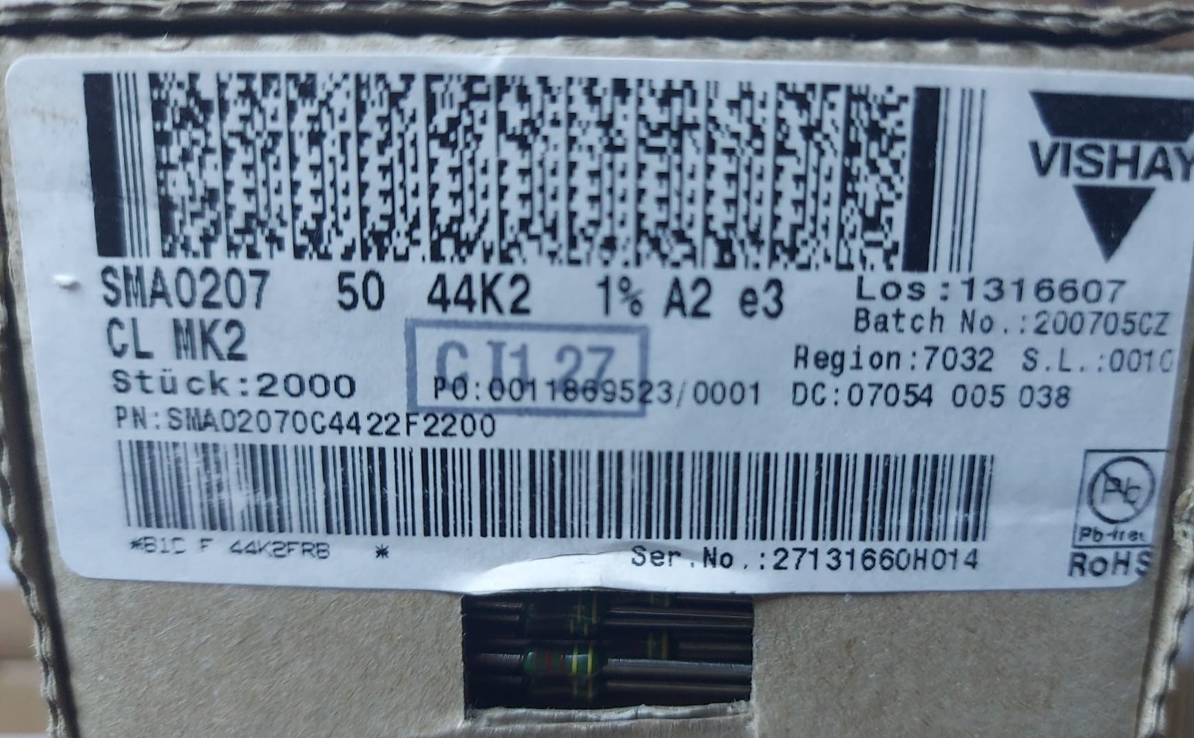 44K2   1/4W %1   METAL FİLM DİRENÇ