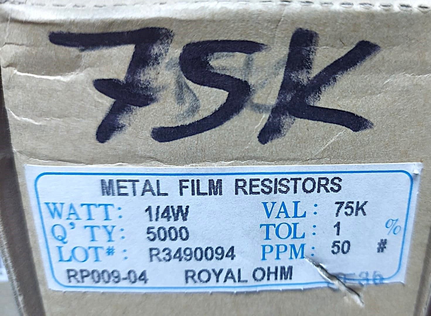 75K 1/4W %1 METAL FİLM DİRENÇ