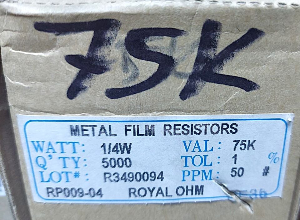 75K 1/4W %1 METAL FİLM DİRENÇ