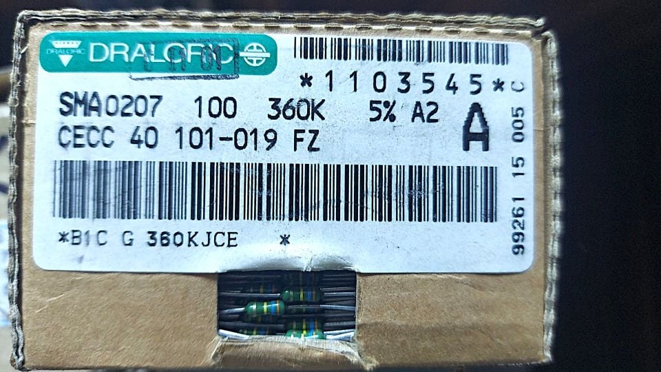 360K 1/4W %1 METAL FİLM DİRENÇ