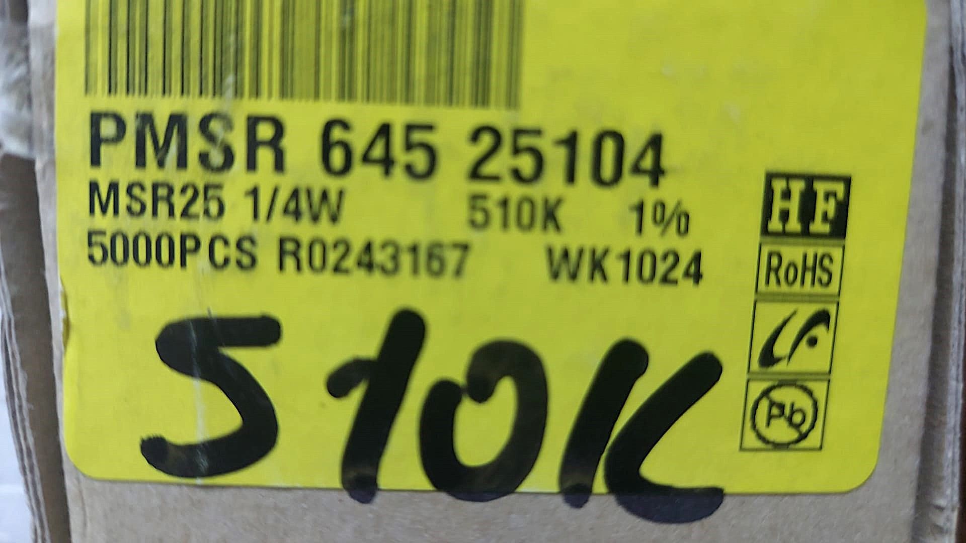 510K 1/4W %1 METAL FİLM DİRENÇ