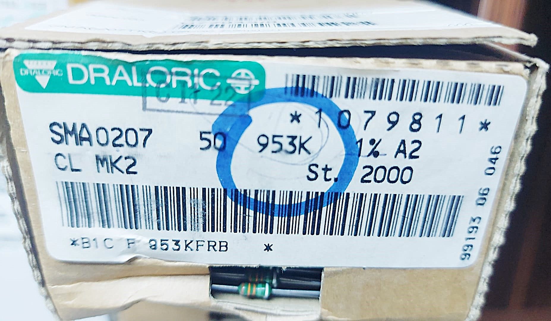 953K 1/4W %1 METAL FİLM DİRENÇ