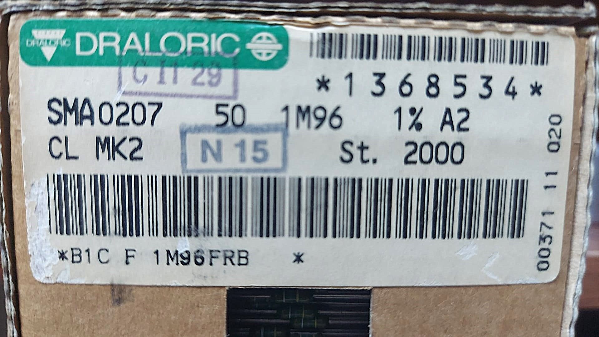 1M96 1/4W %1 METAL FİLM DİRENÇ