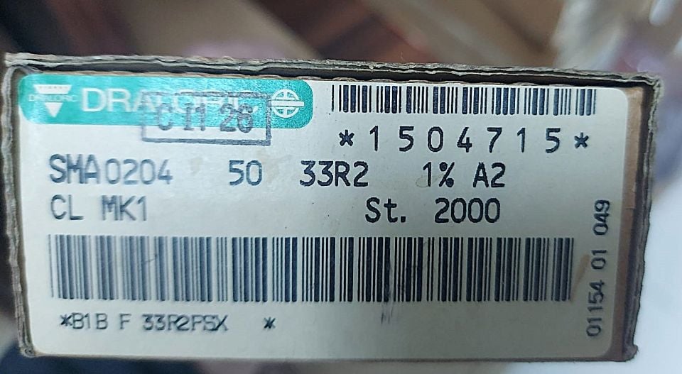 33R2 1/8W %1 METAL FİLM DİRENÇ