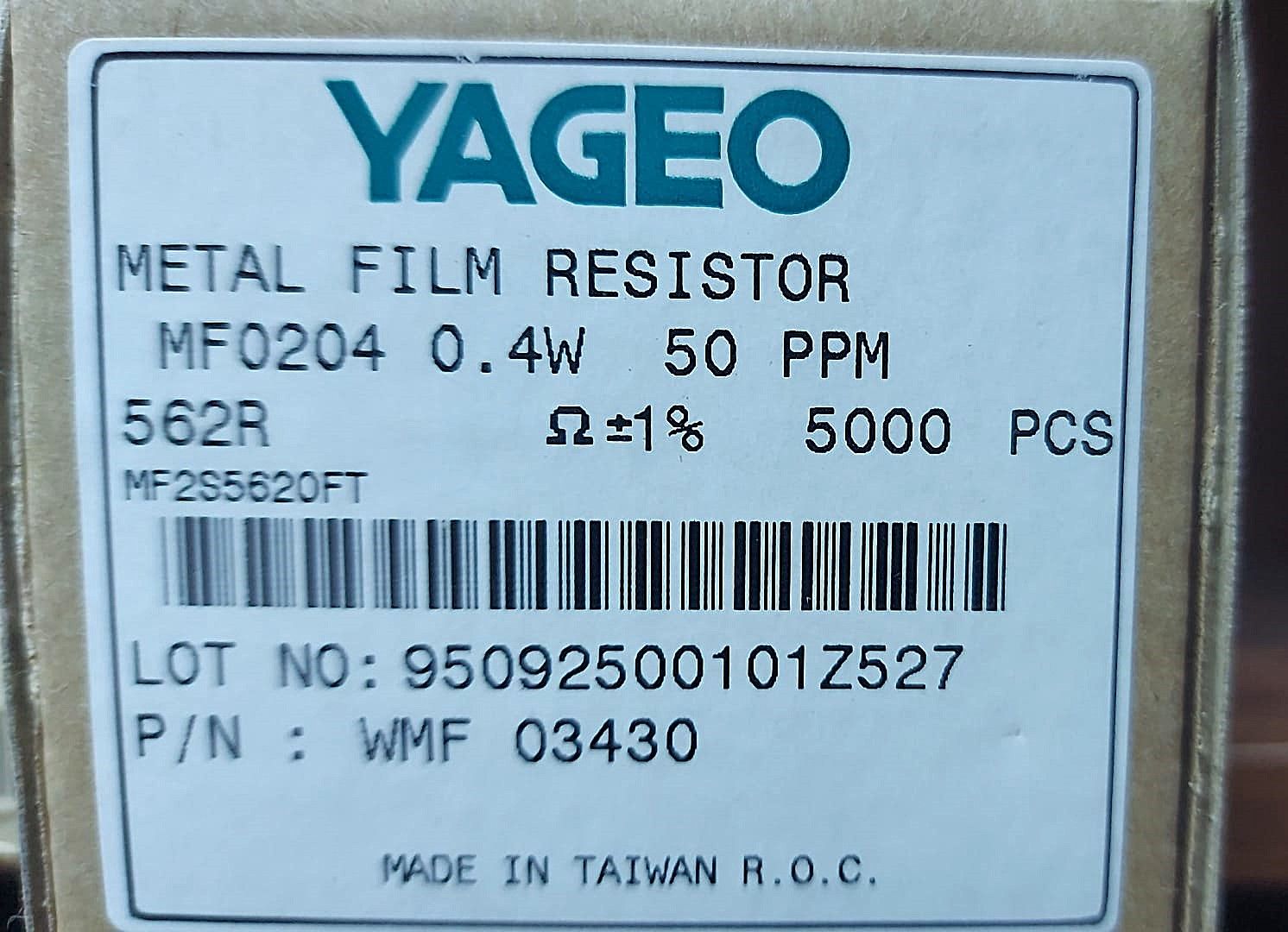 562R 0.4W %1 METAL FİLM DİRENÇ