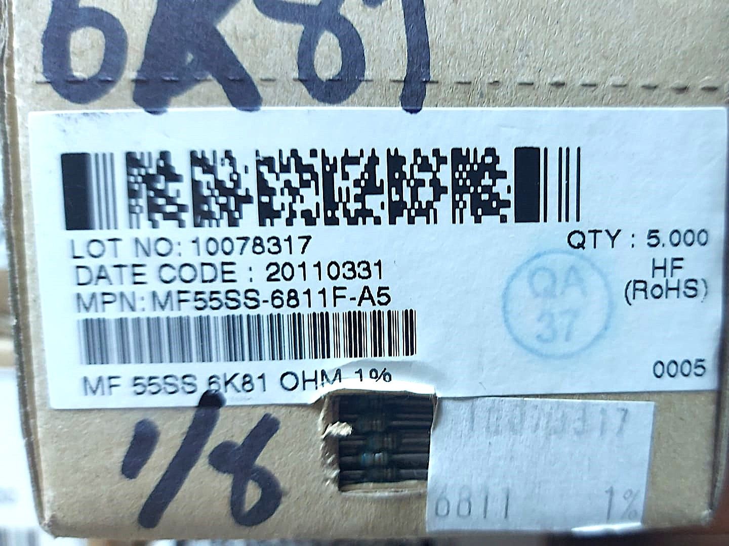 6K81 1/8W %1 METAL FİLM DİRENÇ