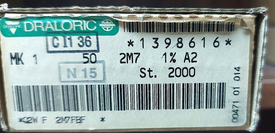 2M7 1/8W %1 METAL FİLM DİRENÇ
