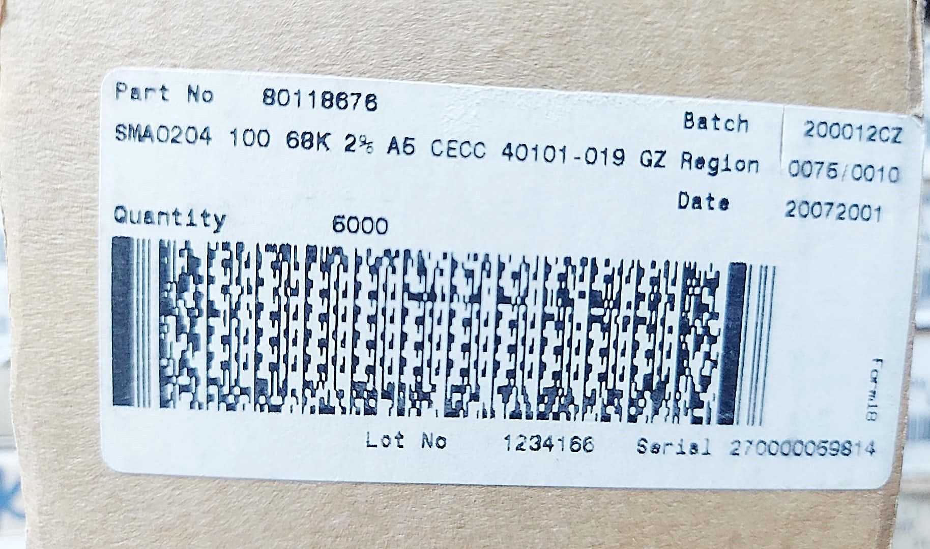 68K 1/8W %2 METAL FİLM DİRENÇ