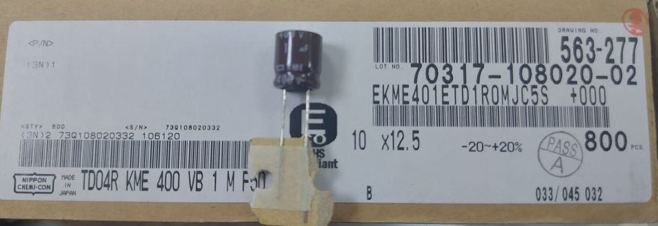 1UF 400V   105C 10X12,5