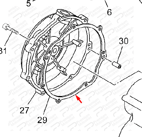 XT660Z TENERE SAĞ KAPAK CONTASI