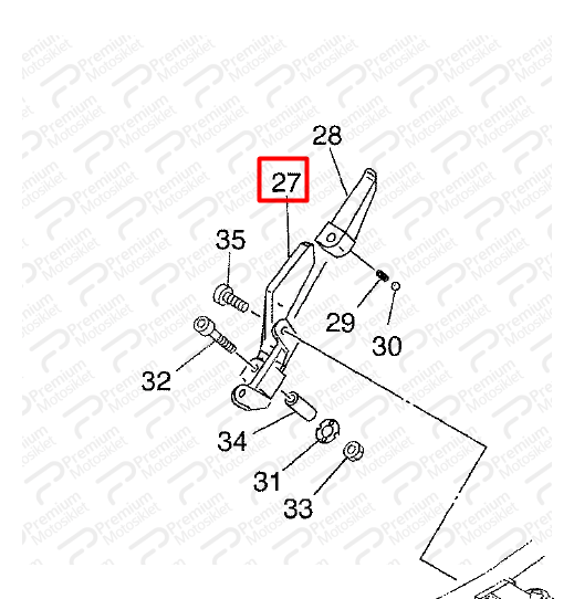 XT660R - XT660X SAĞ YOLCU BASAMAK BRAKETİ