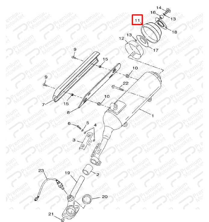 XMAX 250 EGZOZ UÇ KAPAK (20142017 MODEL YILLARI ARASI)