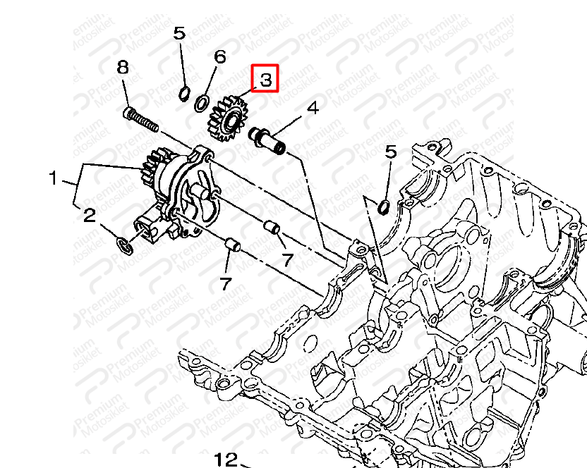 YZFR25 YAĞ POMPASI AVARE DİŞLİ