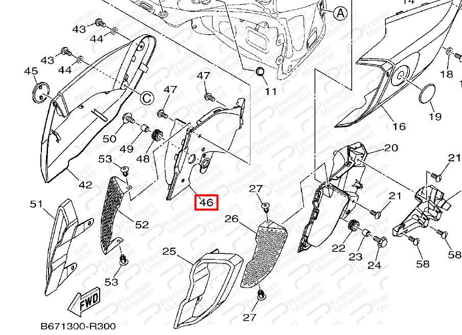 MT10 SAĞ RAM AİR İÇ PANEL MAT SİYAH (2016 MODEL)