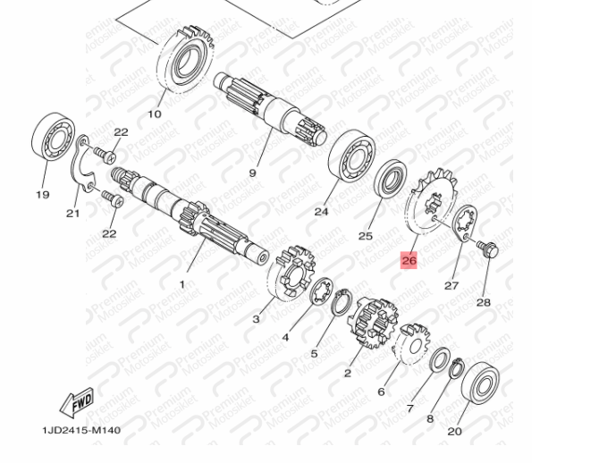 CRYPTON 115 ÖN DİŞLİ.