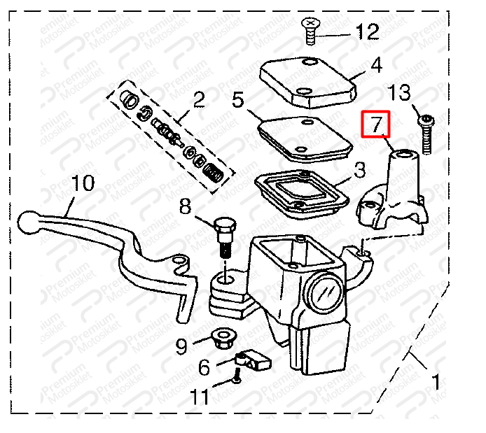 SAĞ FREN MERKEZİ BRAKETİ X-MAX 250 (14-17)