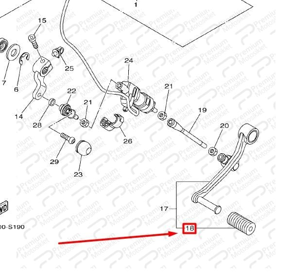 MT 09 VİTES PEDAL LASTİĞİ