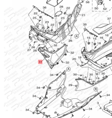 NMAX 125/155 SAĞ MARŞPİYEL MAT KIRMIZI (2021-2022)