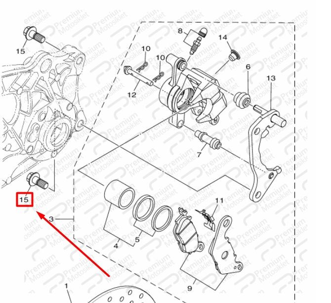 NMAX 125 ARKA KALİPER VİDASI  2015 (1 ADET )