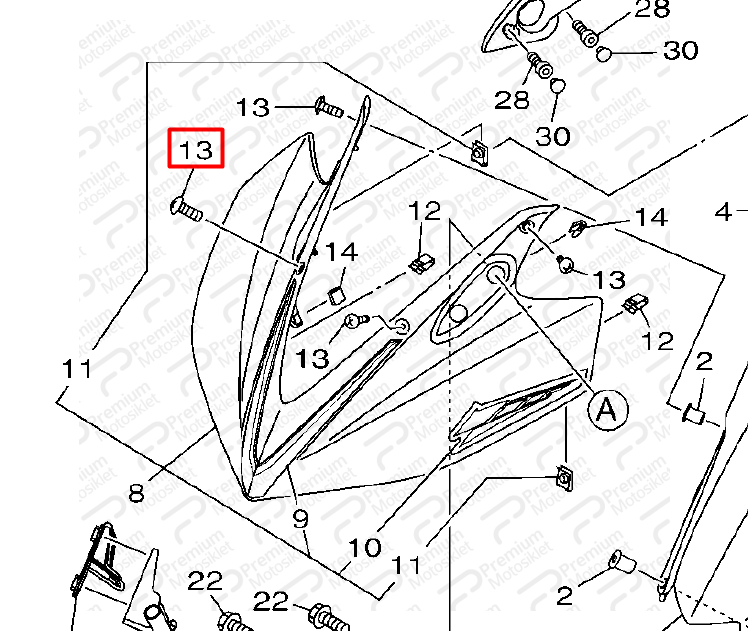 YZFR25 ÖN CAM VİDASI.