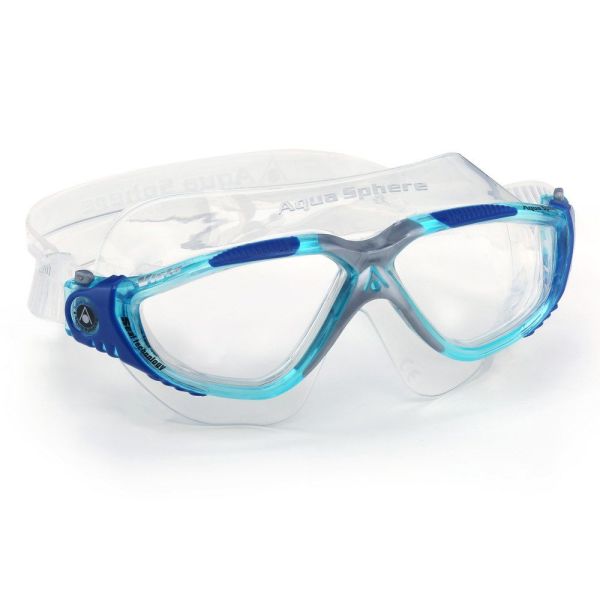 Aquasphere Vista Şeffaf Lens Aqua Gri Yüzücü Gözlüğü