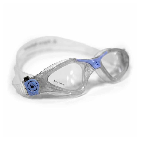 Aqua Sphere Kayenne Lady Şeffaf Cam - Şeffaf/Mavi Çerçeve - Şeffaf Etek Yüzücü Gözlüğü