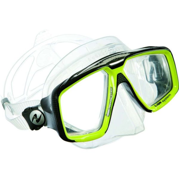 Aqua Lung Look HD Şeffaf Silikon - Hot Lime Dalış Maskesi