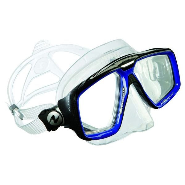 Aqua Lung Look HD Şeffaf Silikon - Mavi Dalış Maskesi