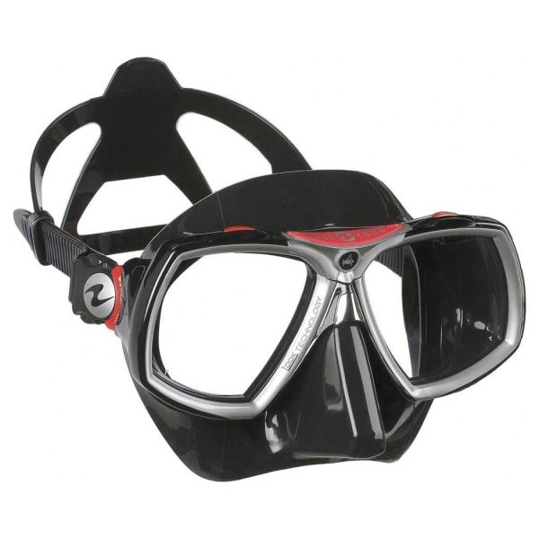 Aqua Lung Look 2 Siyah Silikon - Kırmızı Dalış Maskesi