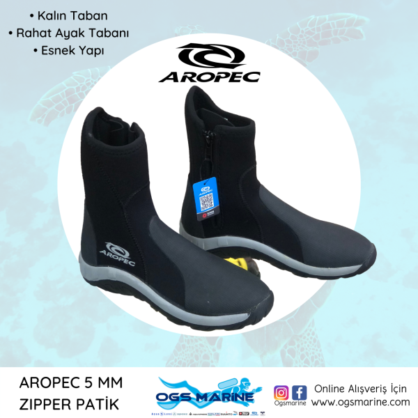 AROPEC 5 MM KALIN TABANLI ZIPPER PATİK