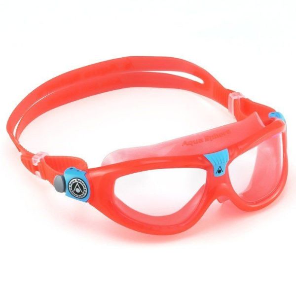Aqua Sphere Seal Kid2 Kırmızı Şeffaf Lensli Yüzücü Gözlüğü