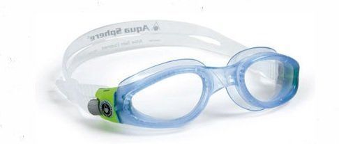 Aqua Sphere Kaiman Mavi Yeşil Şeffaf Lensli Yüzücü Gözlüğü