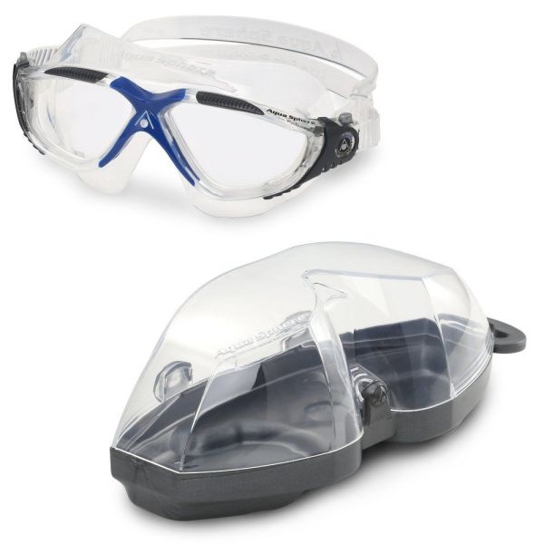 Aqua Sphere Vista Şeffaf Lens Lacivert Gri Yüzücü Gözlüğü