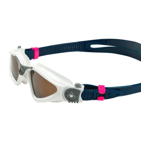 Aqua Sphere Kayenne Small Polarize Lens Kahve Beyaz Yüzücü Gözlüğü