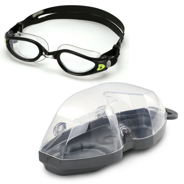 Aqua Sphere Kaiman Exo Şeffaf Lens - Siyah/Şeffaf Yüzücü Gözlüğü