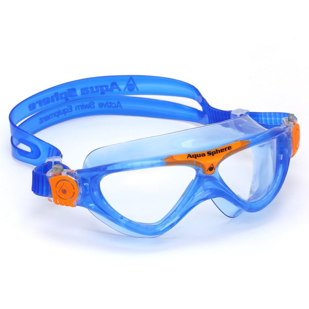 Aqua Sphere Vista Junior Şeffaf Cam - Mavi/Turuncu Yüzücü Gözlüğü