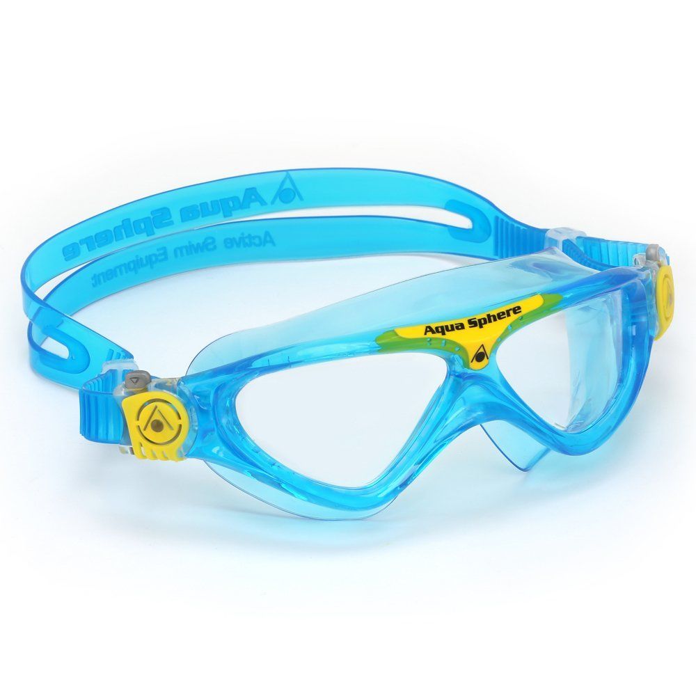 Aqua Sphere Vista Junior Şeffaf Cam - Aqua/Sarı Yüzücü Gözlüğü