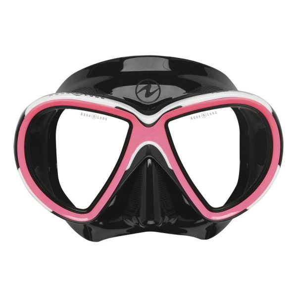 Aqua Lung Reveal X2 Siyah Silikon - Pembe Dalış Maskesi