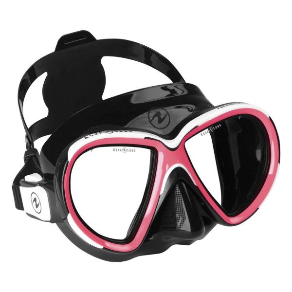 Aqua Lung Reveal X2 Siyah Silikon - Pembe Dalış Maskesi