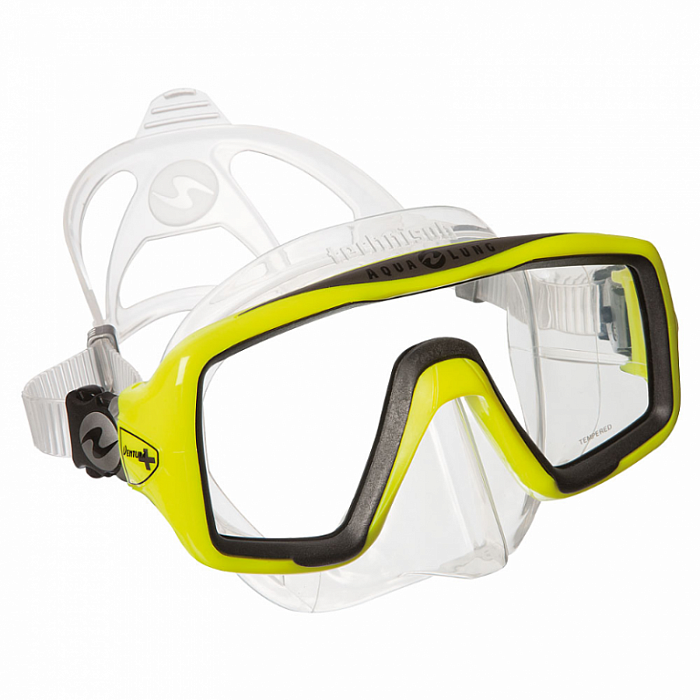 Aqua Lung Ventura Şeffaf Silikon / Sarı Dalış Maskesi
