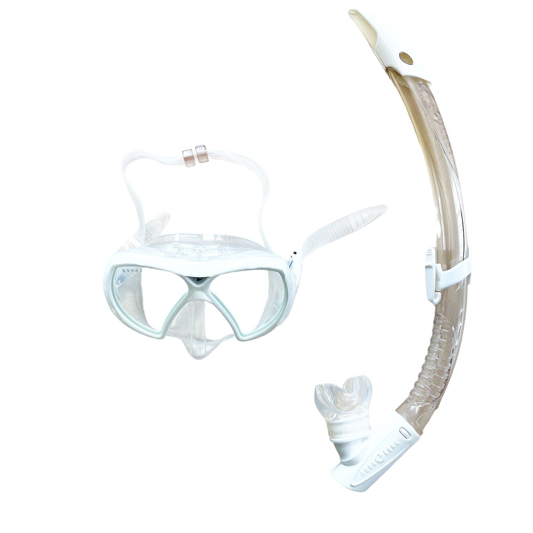 Aqua Lung Visionflex Beyaz Valfli Şnorkel Set