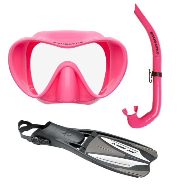 Scubapro Trinidad 3 Maske + Apnea Şnorkel + Jet Sport Palet