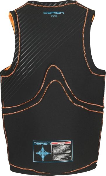 OBRIEN VEST TEAM FRONT ZIP BLACK/ORG