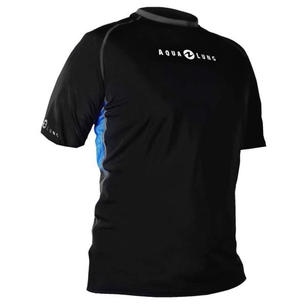 Aqua Lung Rashguard Lf Siyah/Blue Kısa Kol Erkek