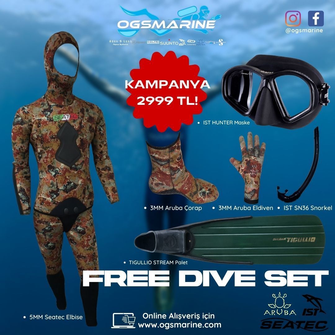 Serbest Dalış Set-1 M - Çorap XXL - Eldiven L - 44-46