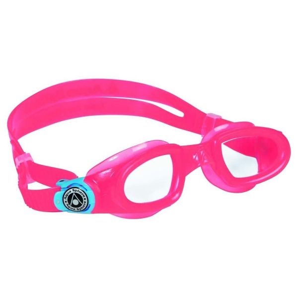 Aqua Sphere Moby Kid Şeffaf Lens - Pembe/Beyaz Çerçeve Yüzücü Gözlüğü