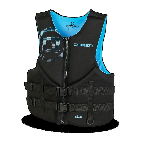 OBRIEN VEST MENS TRADITIONAL BLACK/CYAN