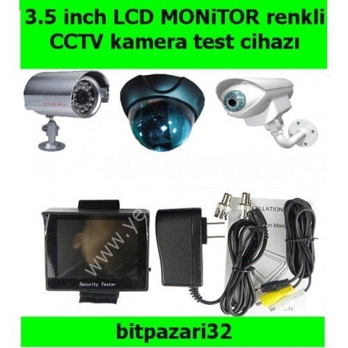 analog kamera test cihazı 3.5 inch LCD MONiTOR renkli CCTV yeni bit pazarı bitpazarı ahd kameralarda çalışmıyor