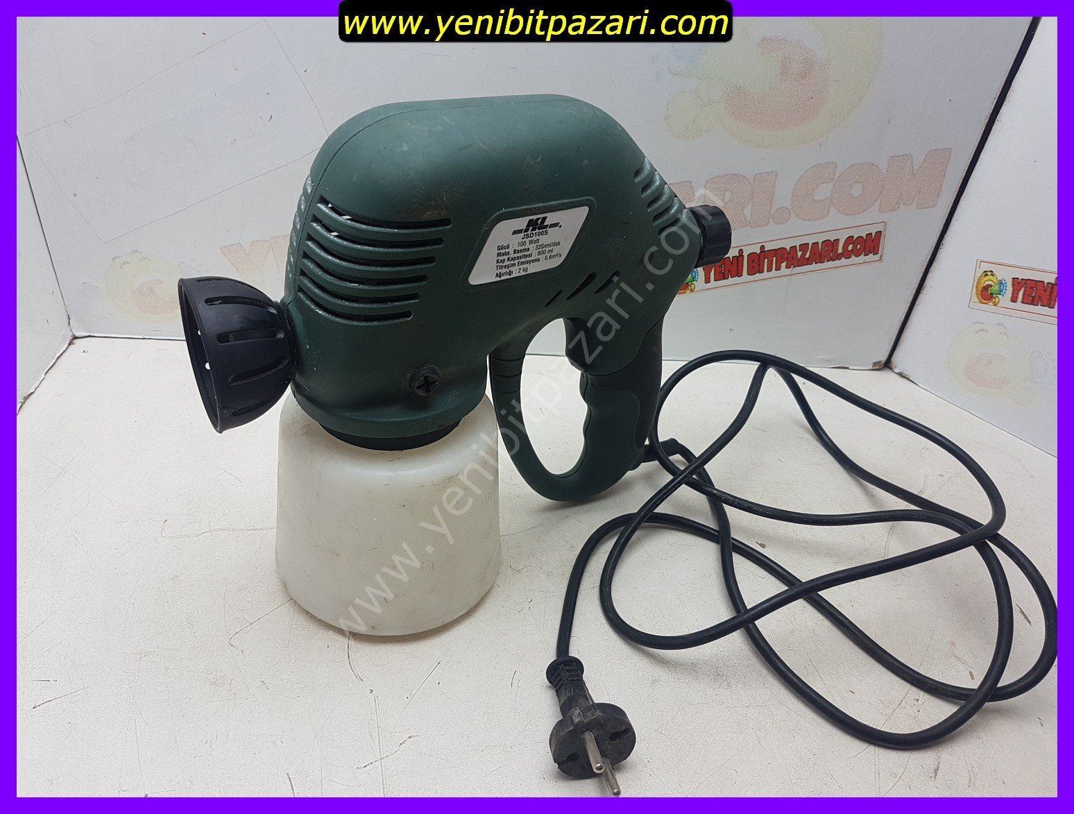 2. el KL JS0100S 100W elektrikli boya tabancası ( biraz damlatıyor )