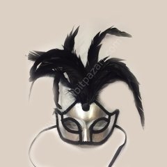 Silver Tüylü Balo Maskesi
